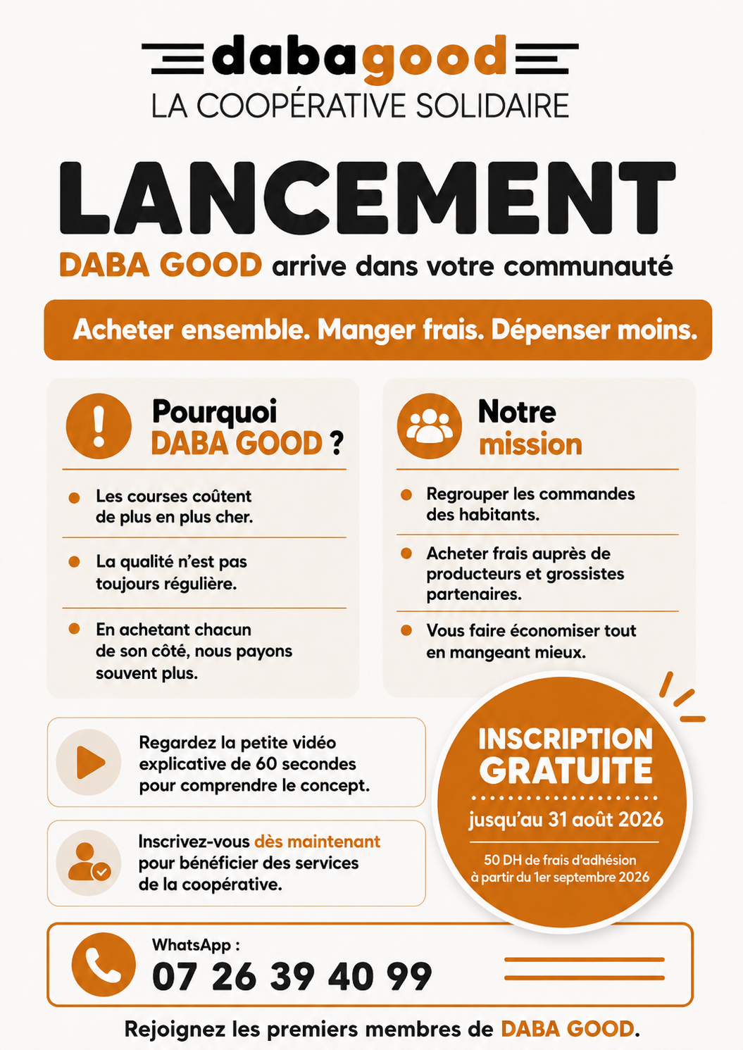 Affiche de lancement Daba Good