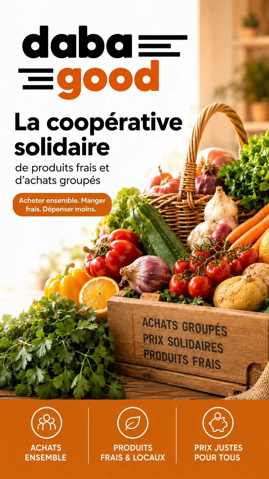 Affiche Daba Good — La coopérative solidaire